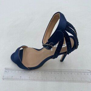 FSJ Women Comfy Open Toe Summer Sandal Ankle Strap Kitten Mid Heels Shoes Patent